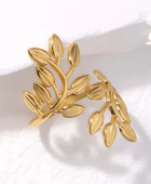 Evail Leaf Gold Ring✨