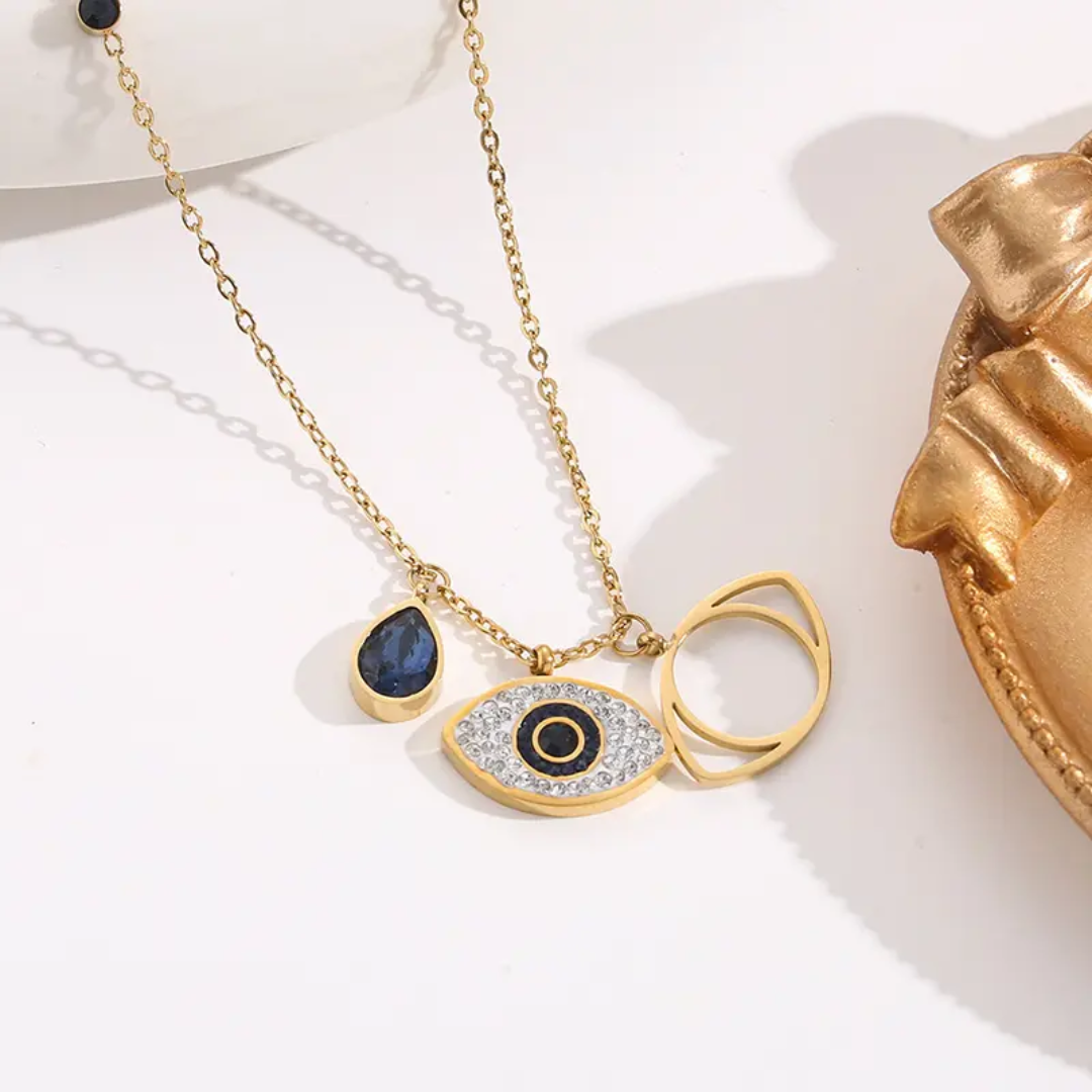 Mioni Evil Eye Gold Necklace