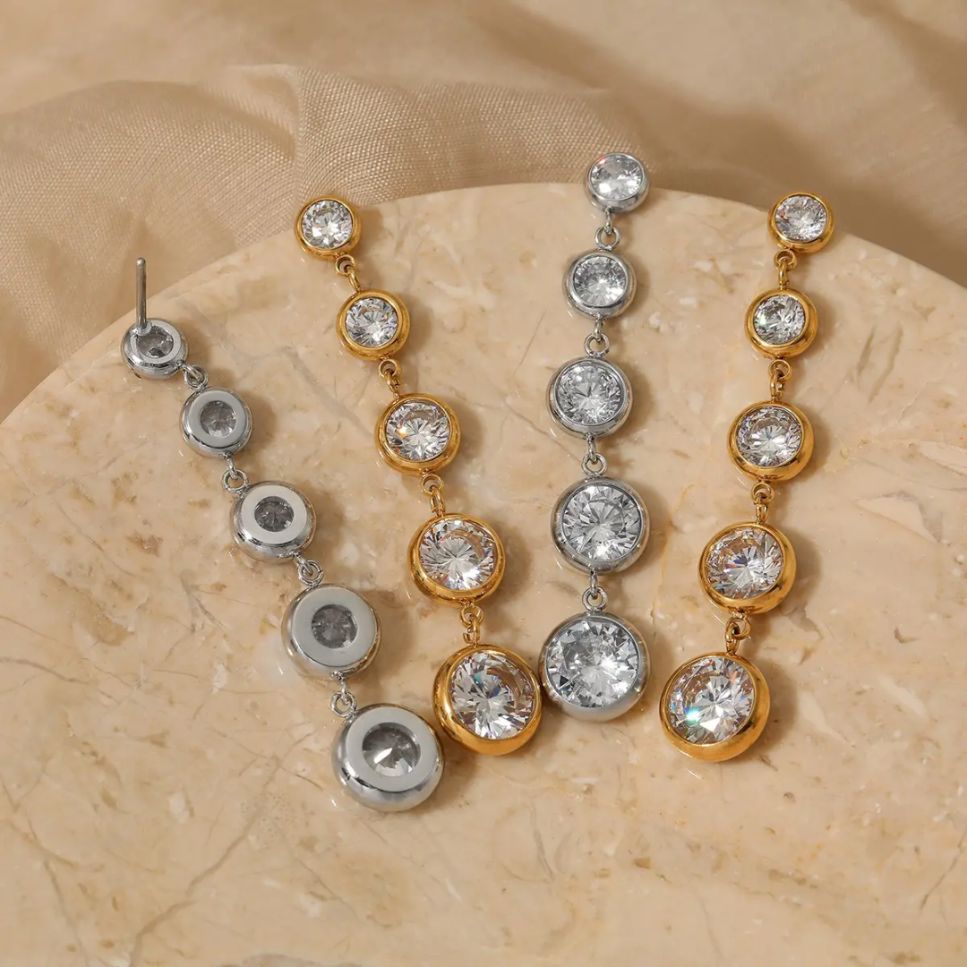 Bella Diamond Long Earrings✨