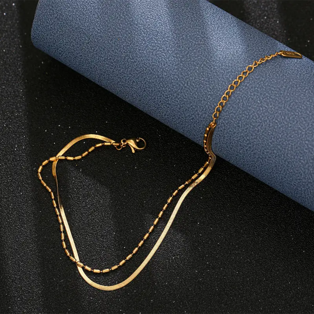 Lelia Double Sleek Anklet✨