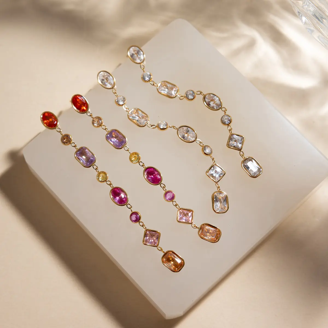 Cascade Multicolour Long Earrings✨