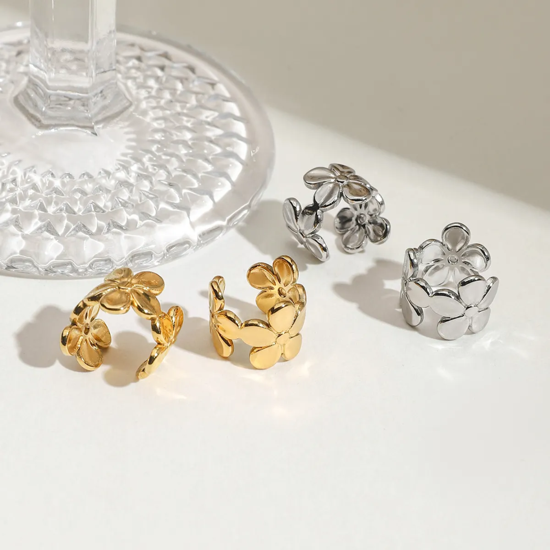 Clea Flower Earcuffs