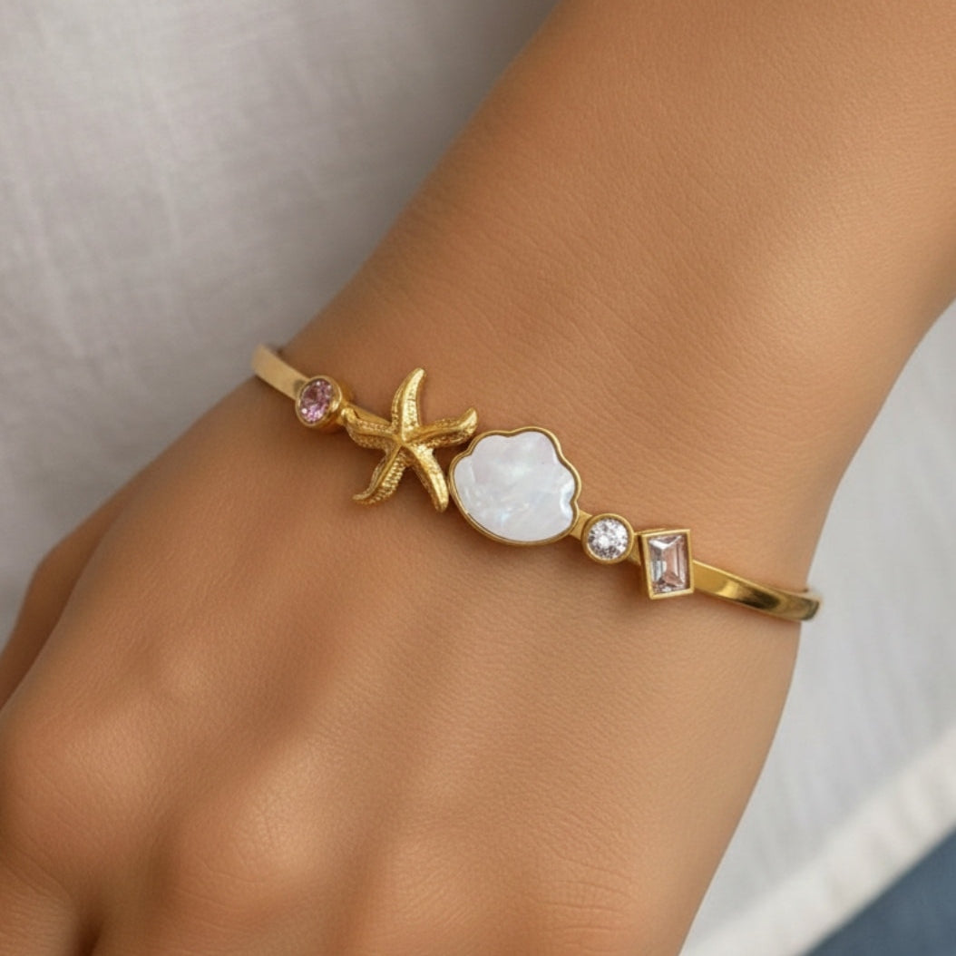 Stevei Star Seashell Cuff
