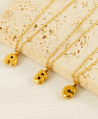 Bubble Mini Initial Letter Necklaces