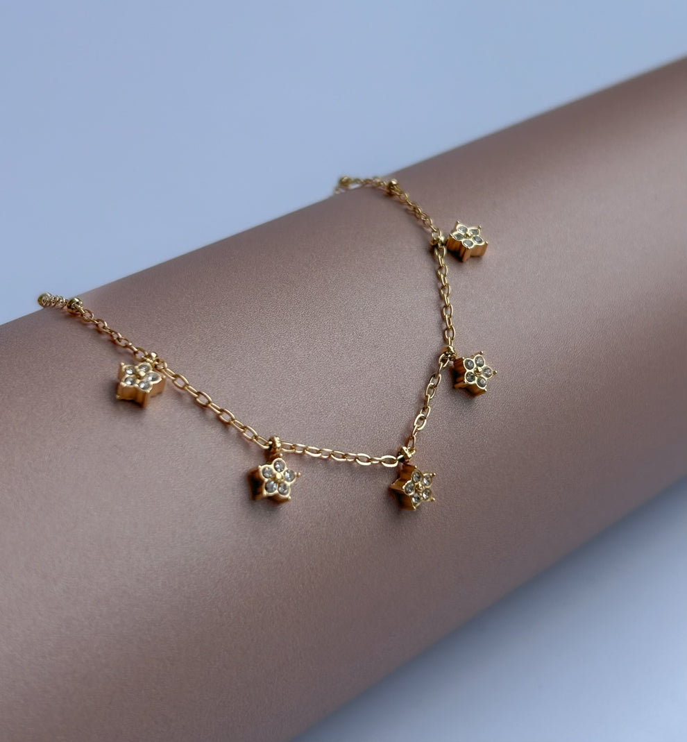 Barbelle Flower Charm Necklace