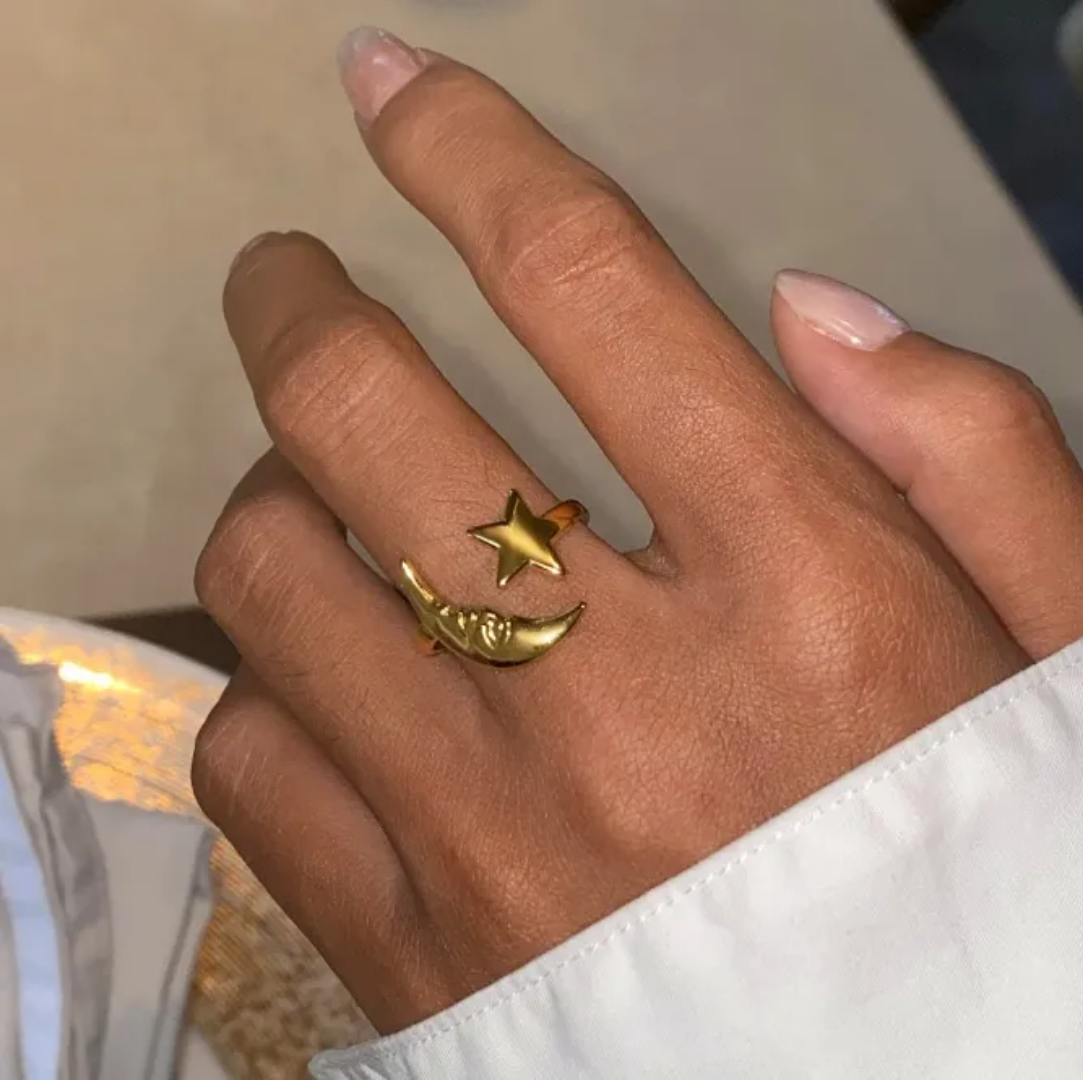 Moony Star Gold Ring✨❤️