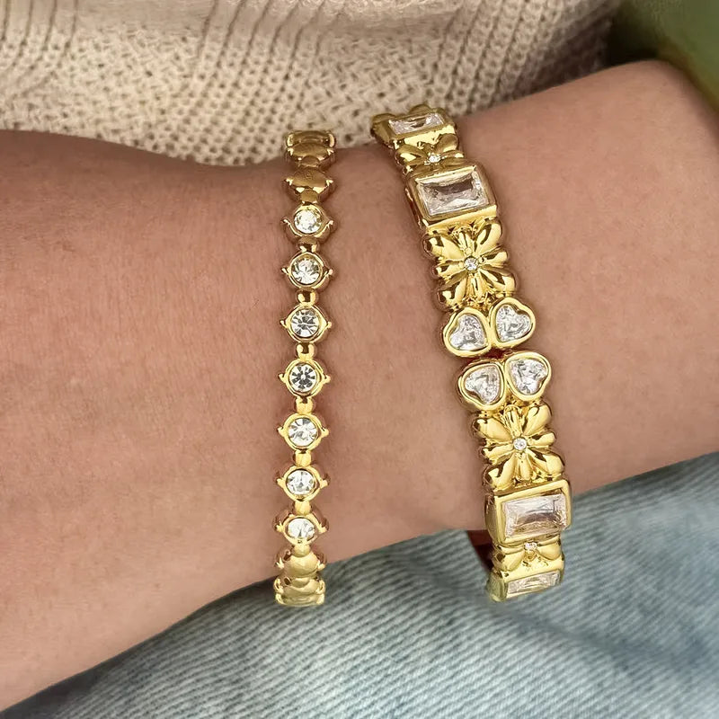 Caesi Diamond Gold Cuff