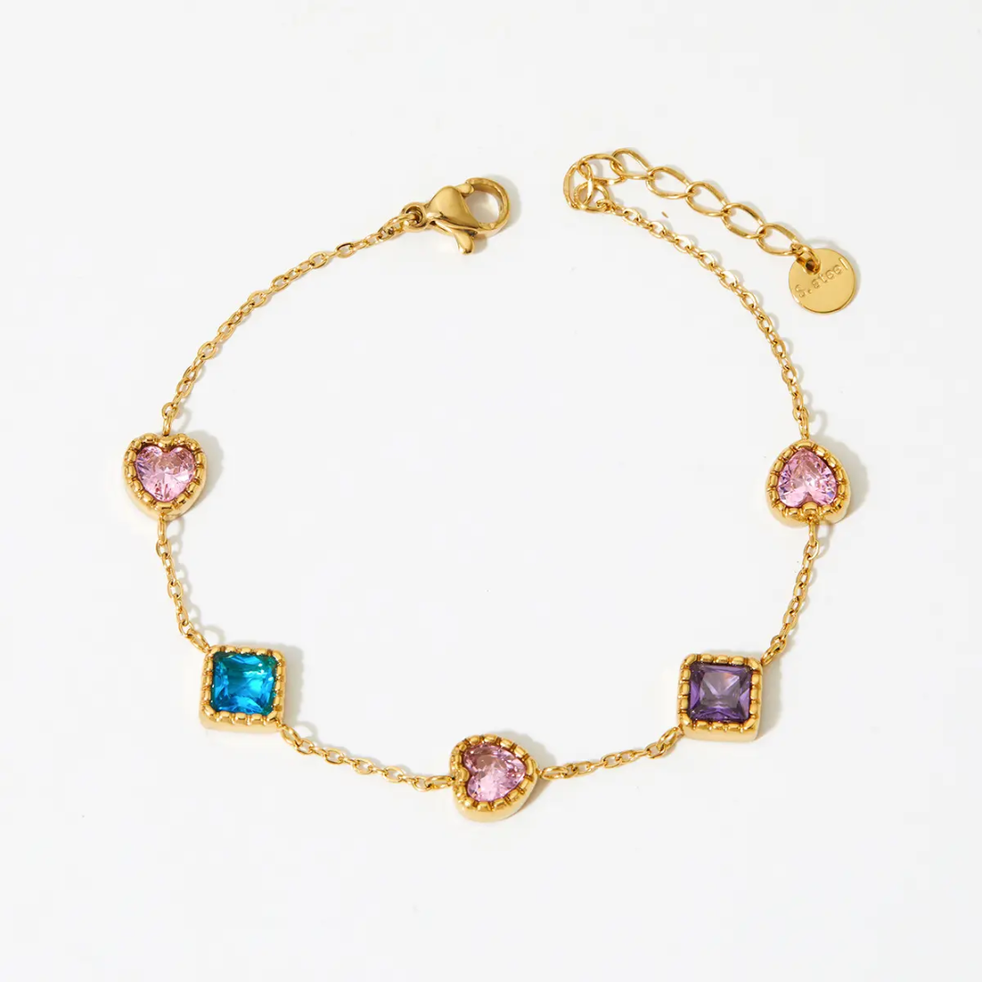 Ishi Multicolour Gold Bracelet
