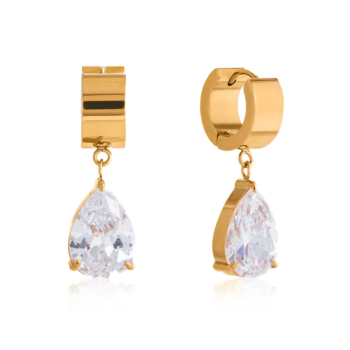 Cheri Drop Diamond Huggies