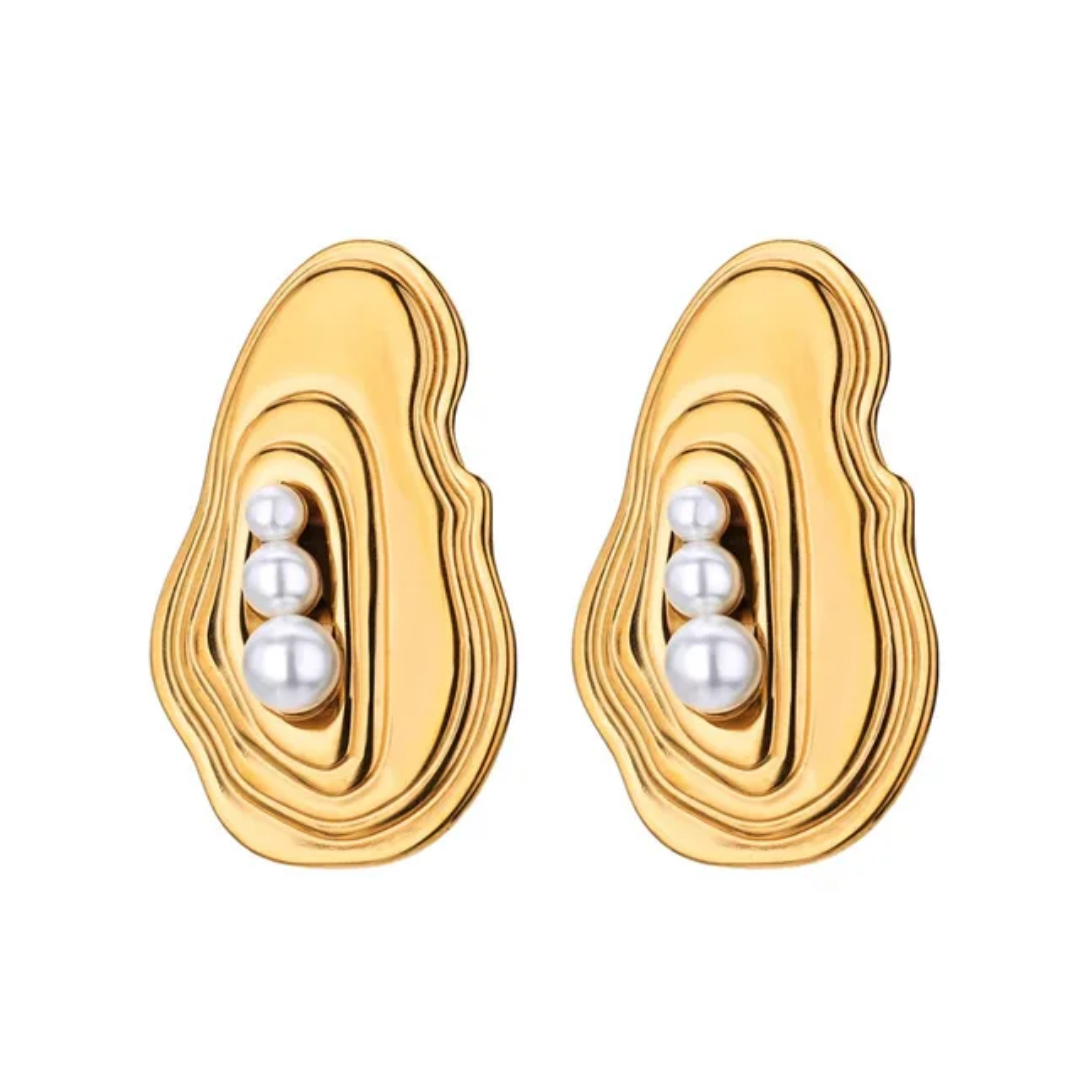 Sunshine Pearl Statement Earrings