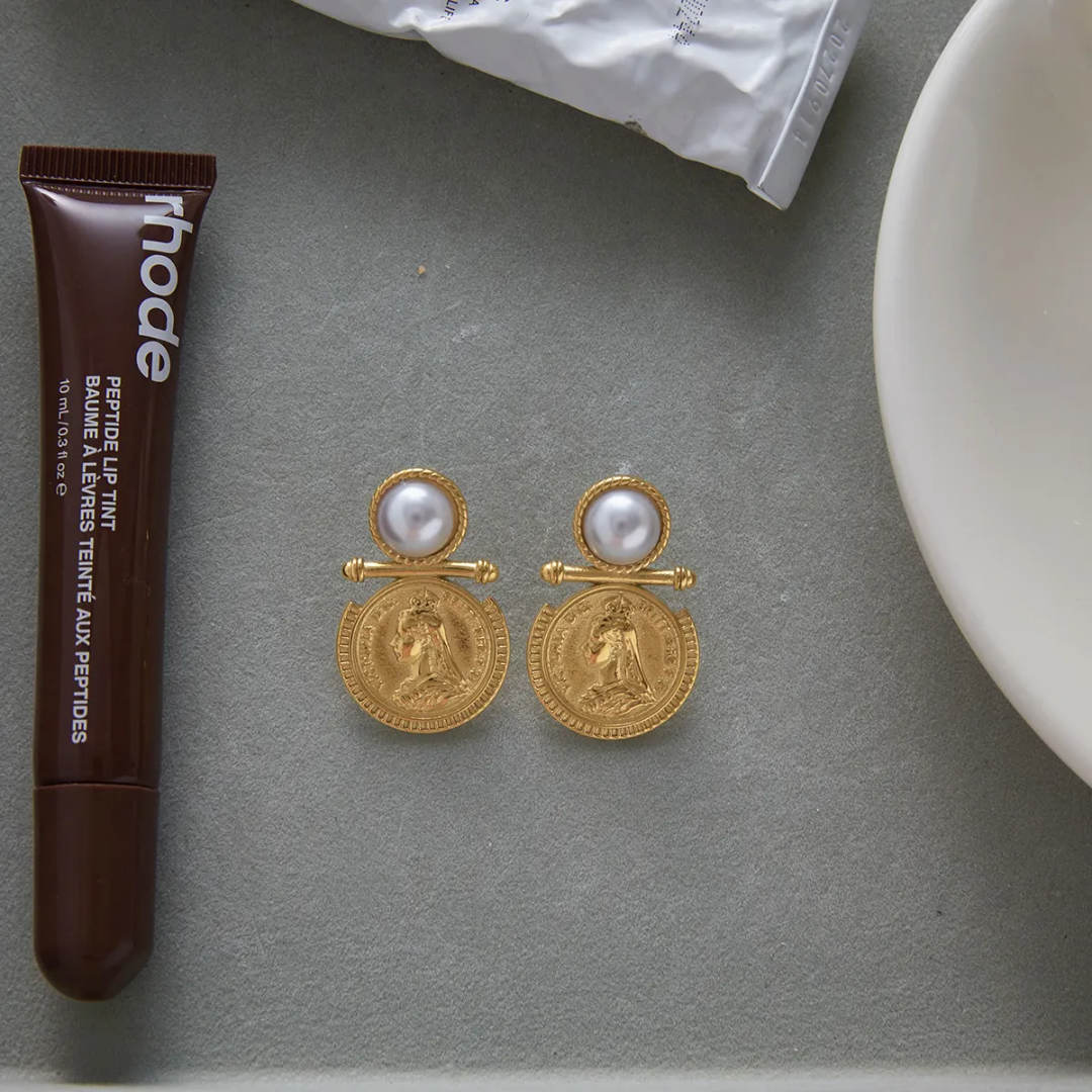 Coicya Pearl Statement Earrings