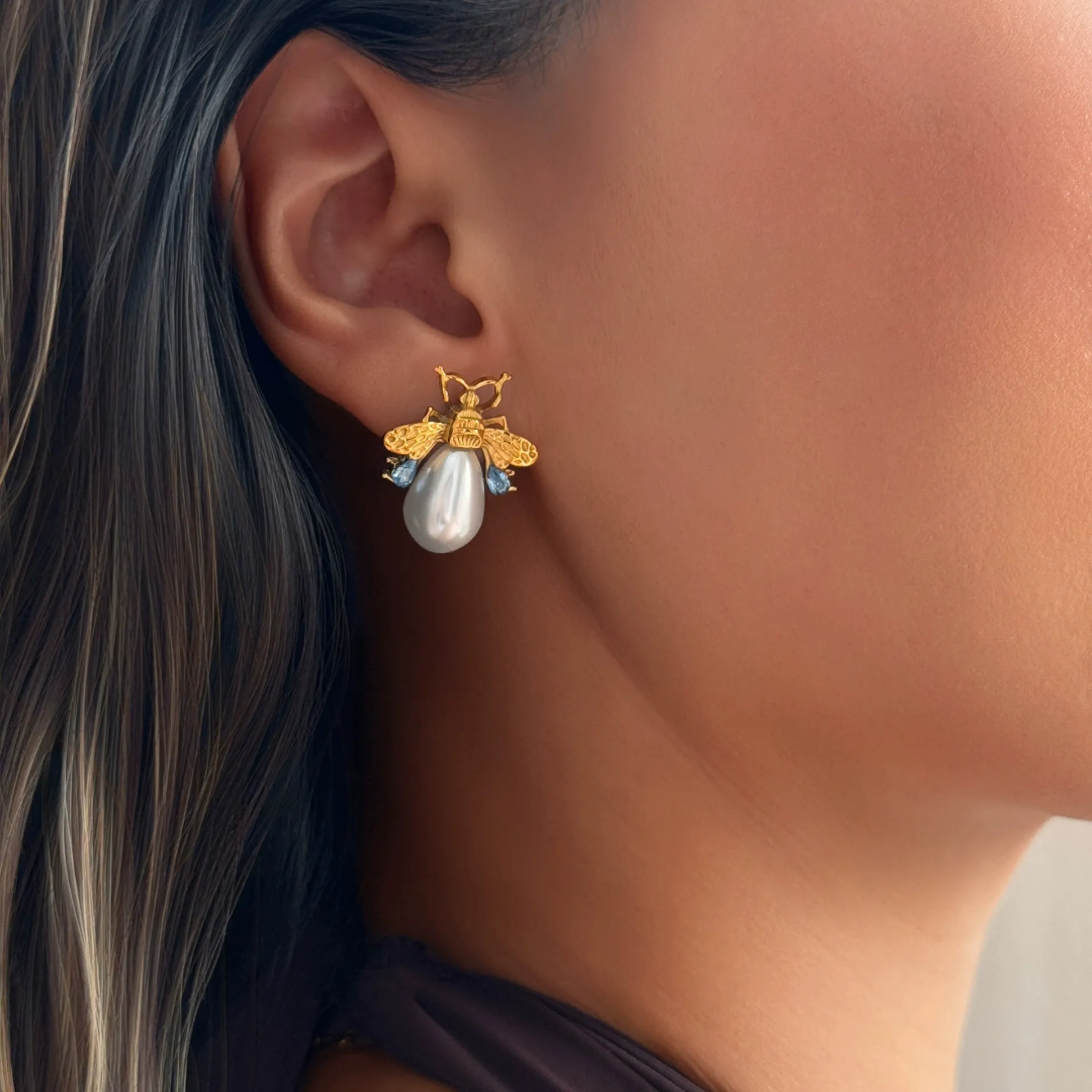 Bee Bing Pearl Earrings