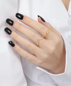 Saki Diamond V shape Ring