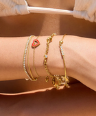 Sarah Little Heart Gold Bracelet
