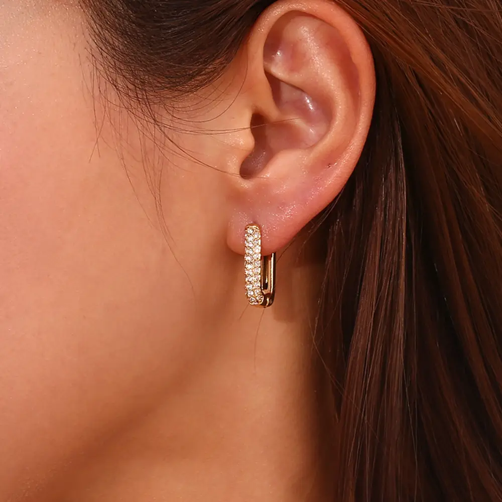Daisy Diamond Square Hoops