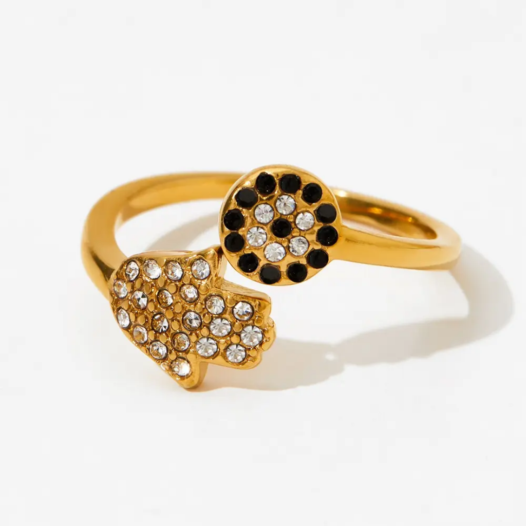 Humsai Nazar Gold Ring✨