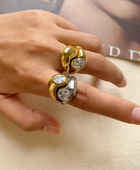 Romie Dual Colour Statement Ring