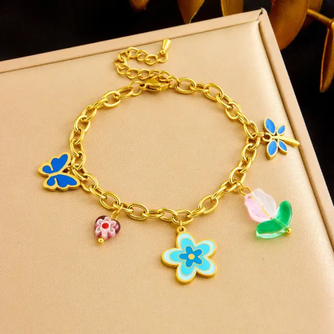 Tulip Colourfull Charm Bracelet