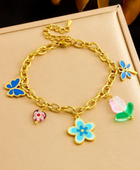 Tulip Colourfull Charm Bracelet