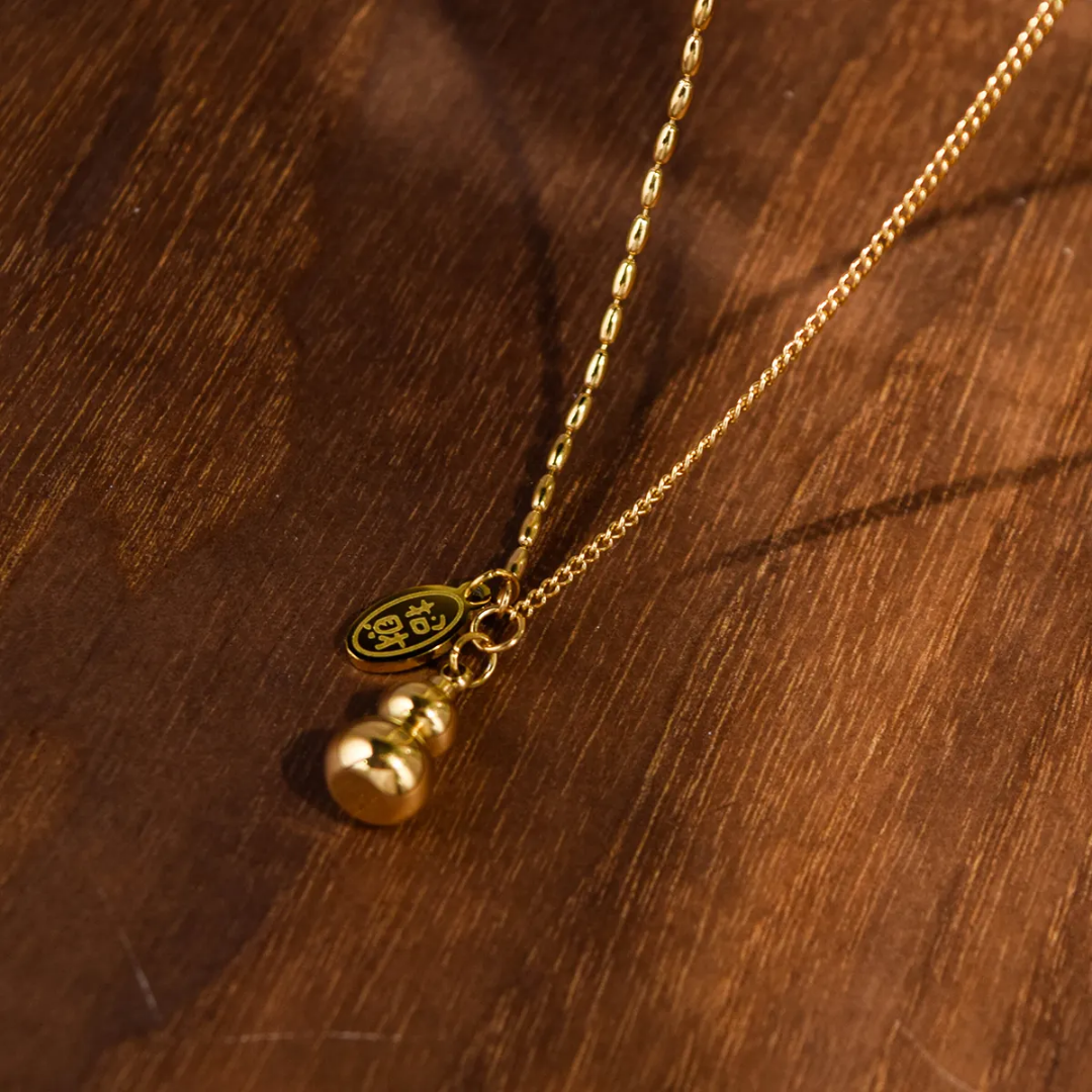 Wish Bottle Gold Necklace✨