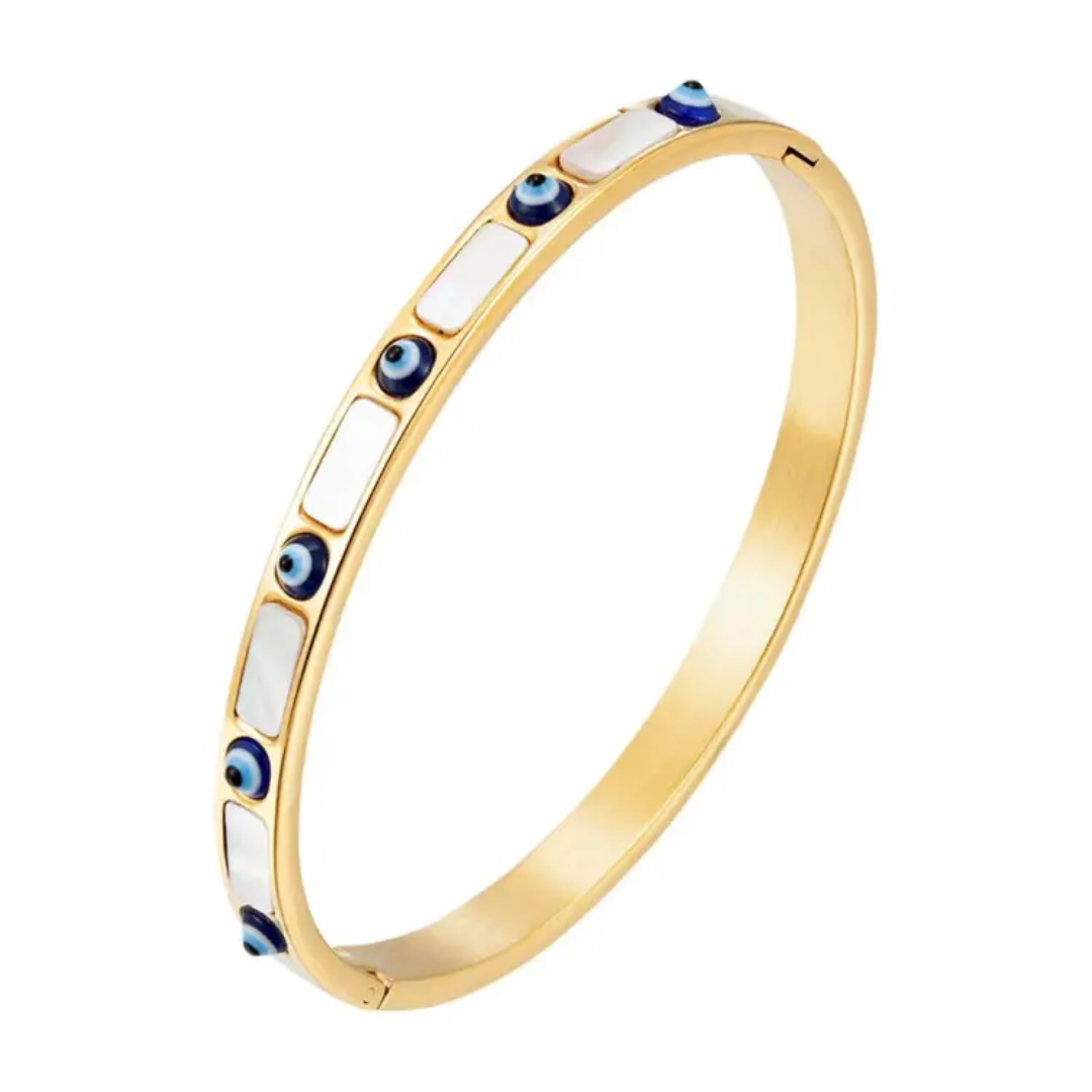 Kavi Evil Eye Gold Cuff