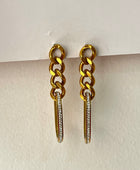 Linking Statement Gold Earrings