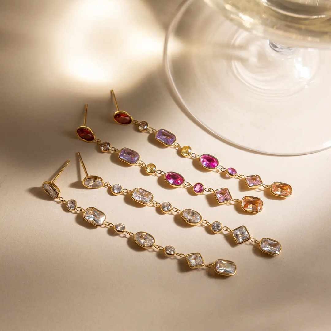 Cascade Multicolour Long Earrings✨