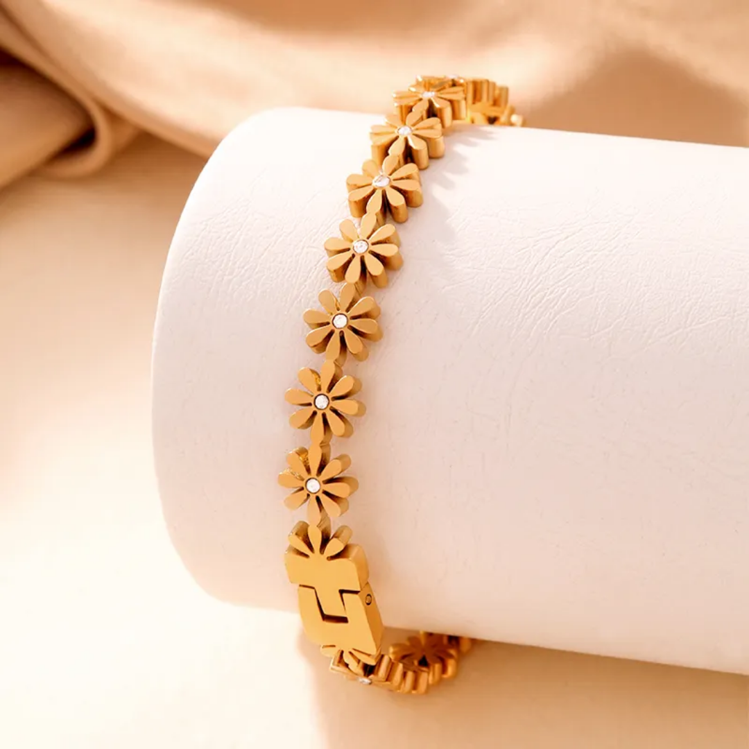 Augusta Flower Gold Cuff