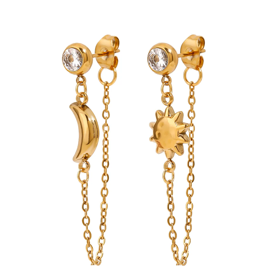 Mooni Sun Long Pretty Earrings