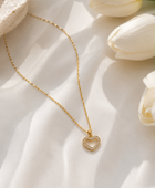 Belle Hollow Heart Mini Necklace