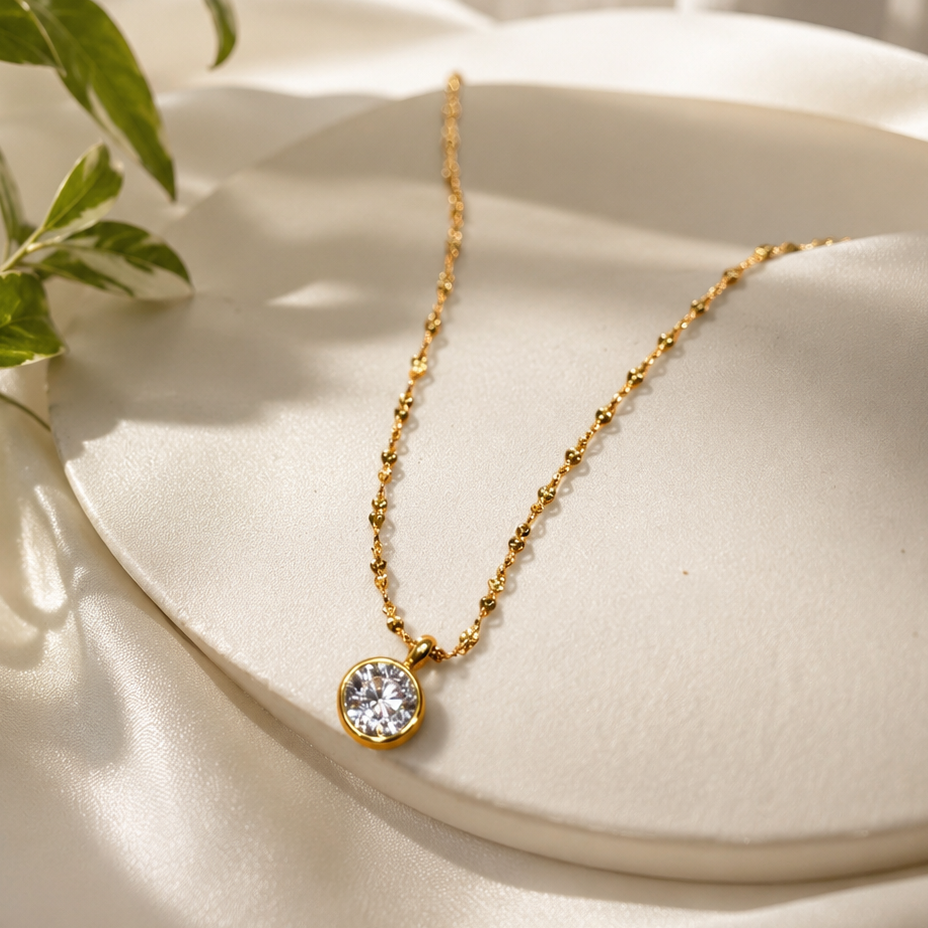 Drica Round Diamond Necklace