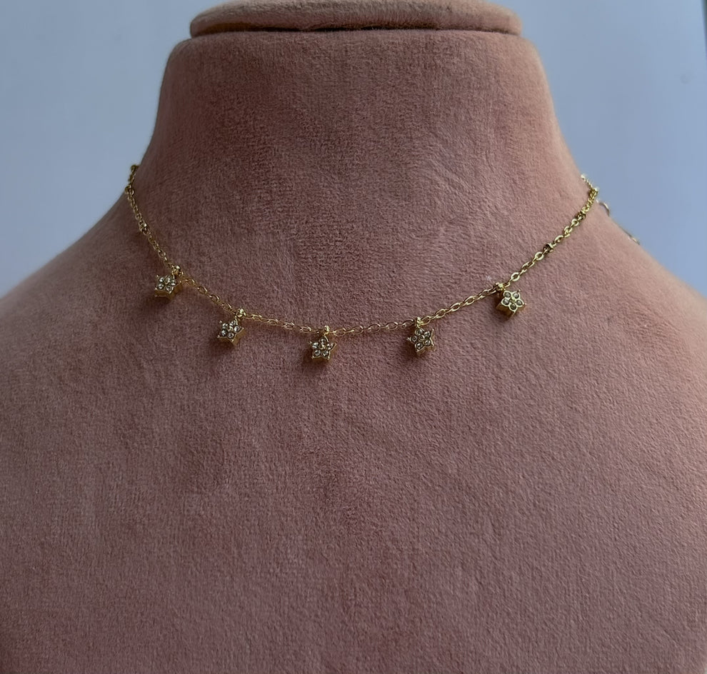 Barbelle Flower Charm Necklace