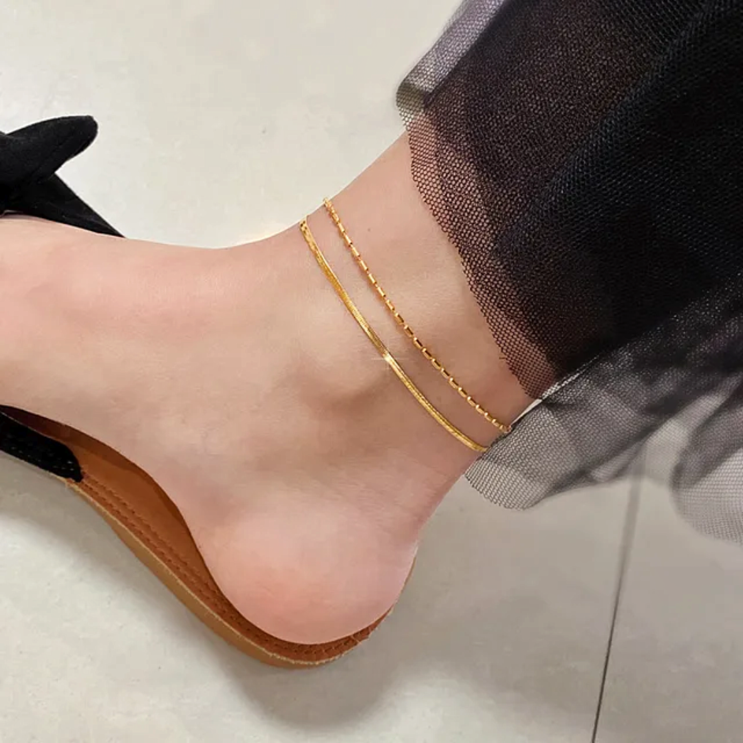 Lelia Double Sleek Anklet✨