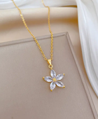 Veronica Diamond Flower Necklace