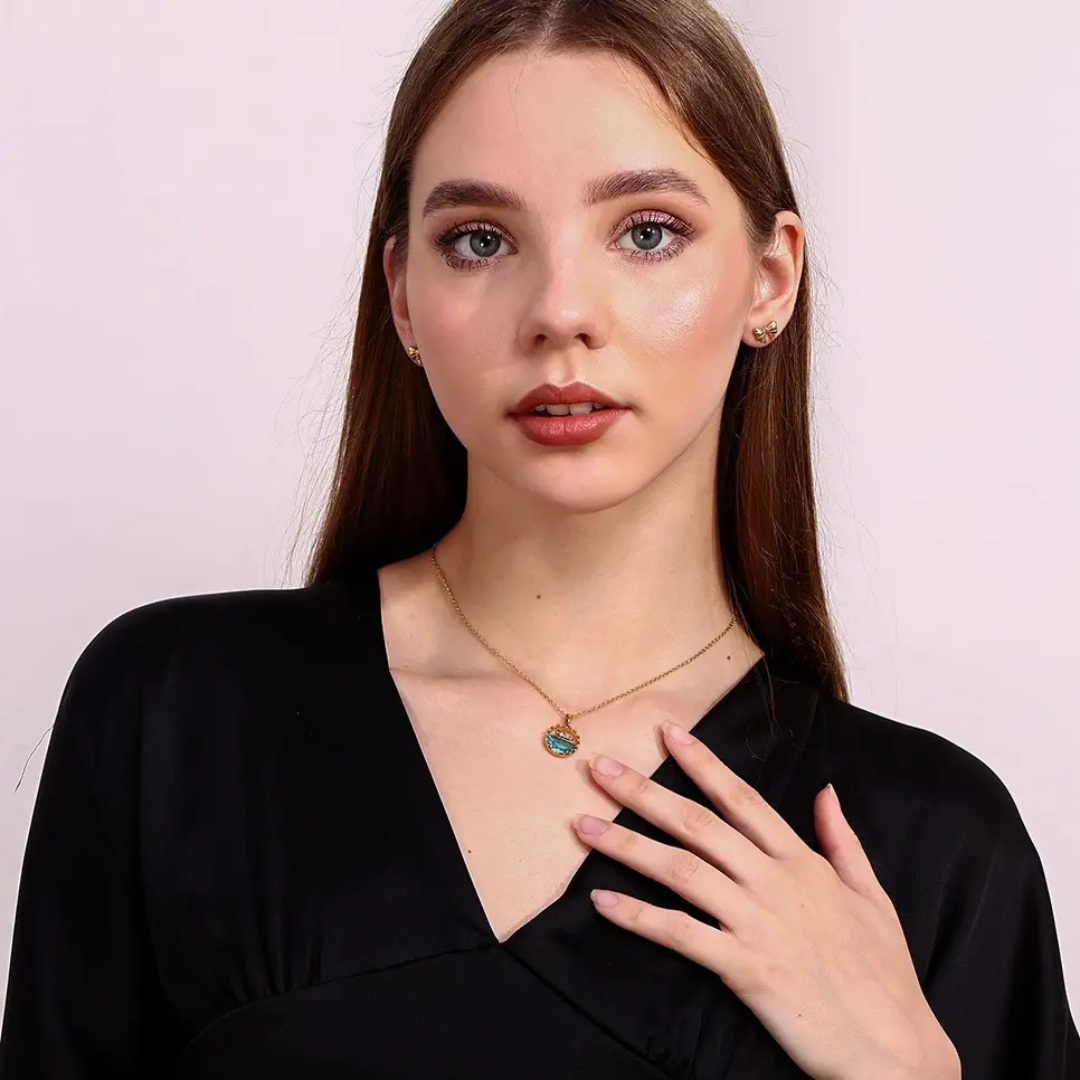 Aquarius Whale Gold Necklace