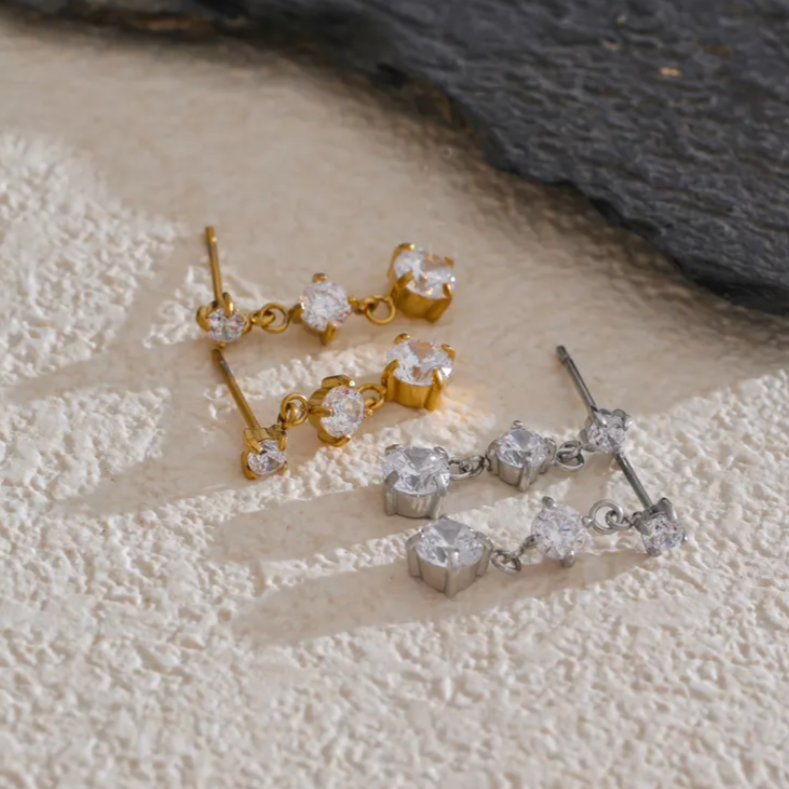 Eiffany Dainty Diamond Earrings