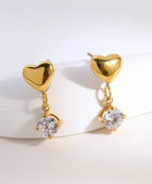 Belio Mini Heart Diamond Earrings
