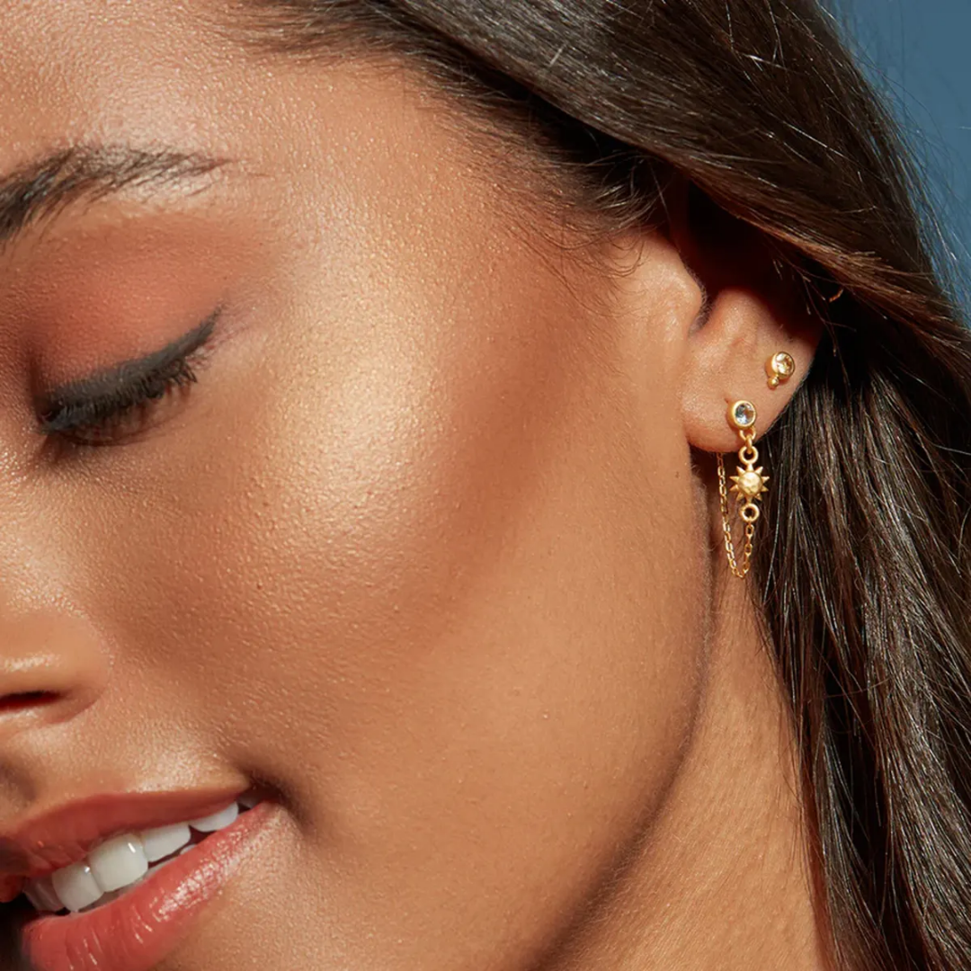 Mooni Sun Long Pretty Earrings