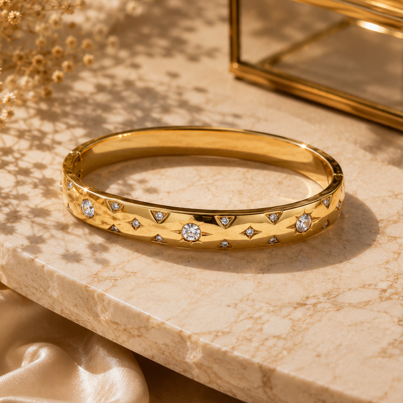 Leina Stars Gold Cuff