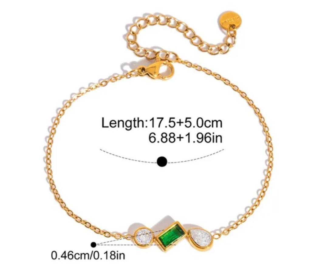 Piani Emerald Dainty Bracelet