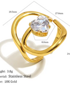 Besica Statement Heart Ring