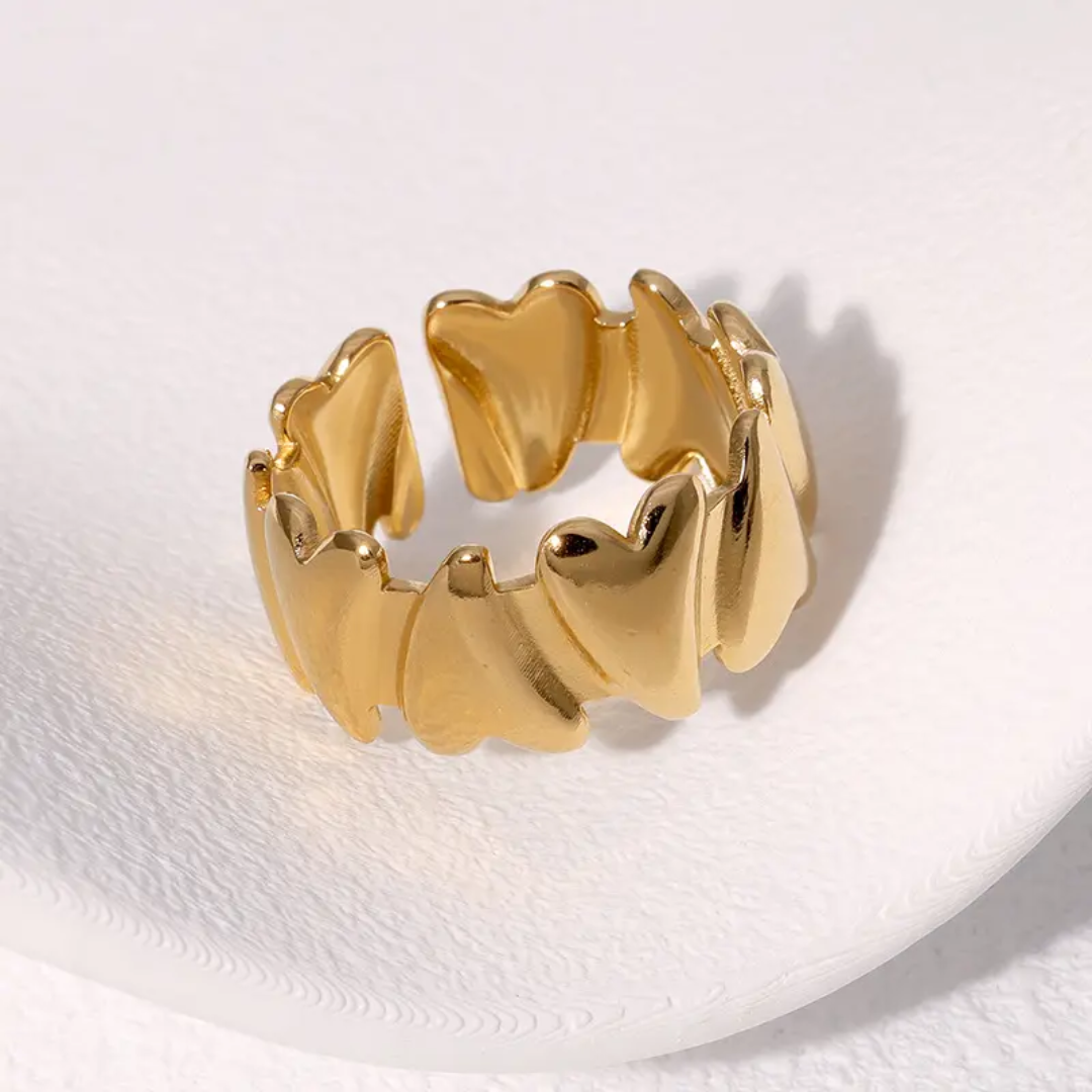 Together Heart Gold Ring