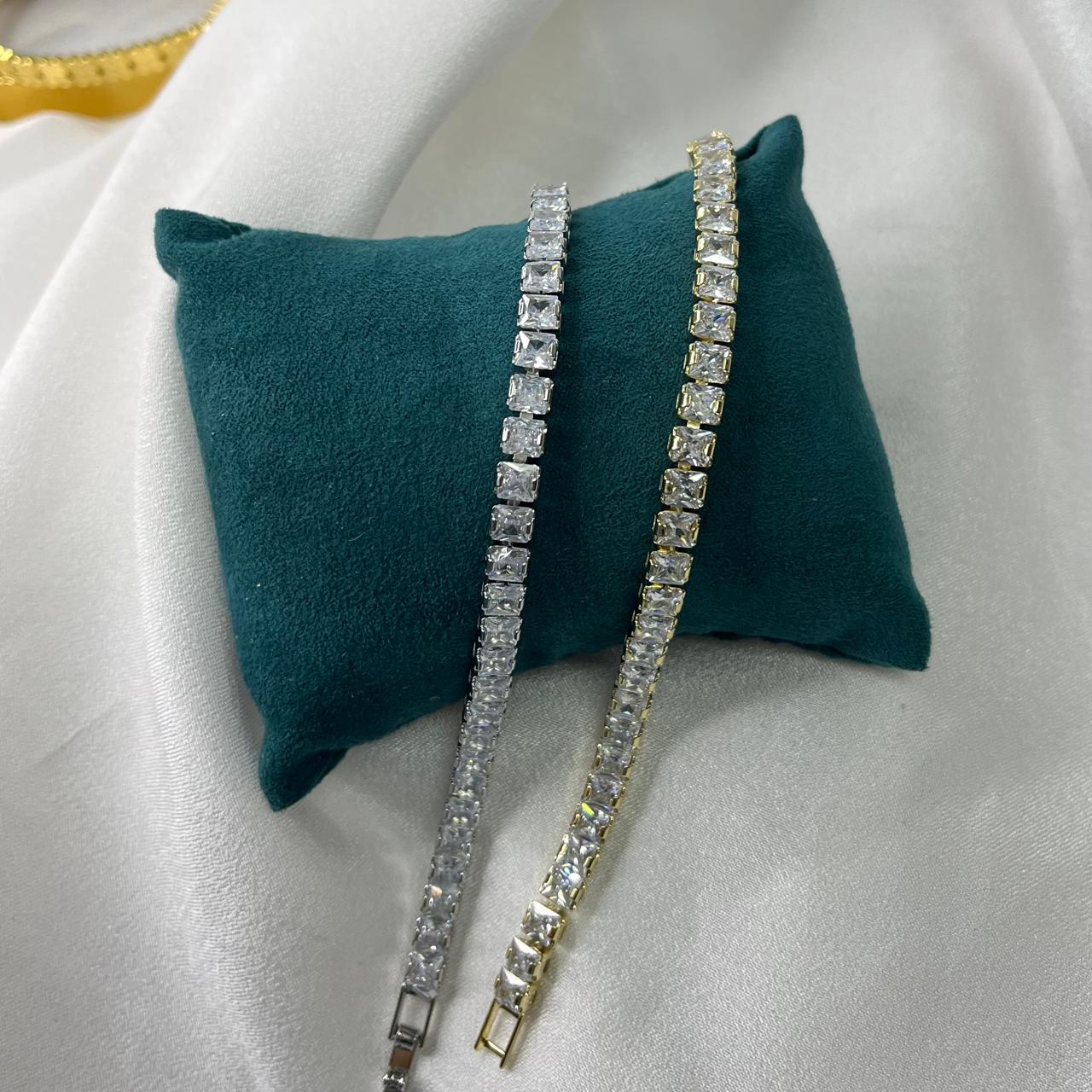 Claro Square Tennis Bracelets