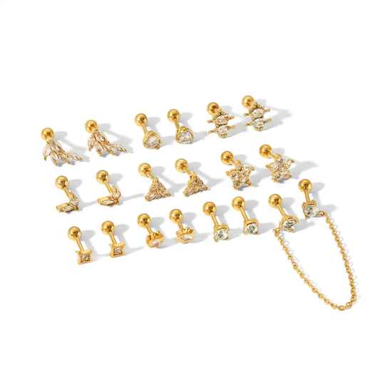 Piercing Minimal Gold Studs✨