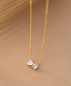 Pinkie Bow Diamond Necklace
