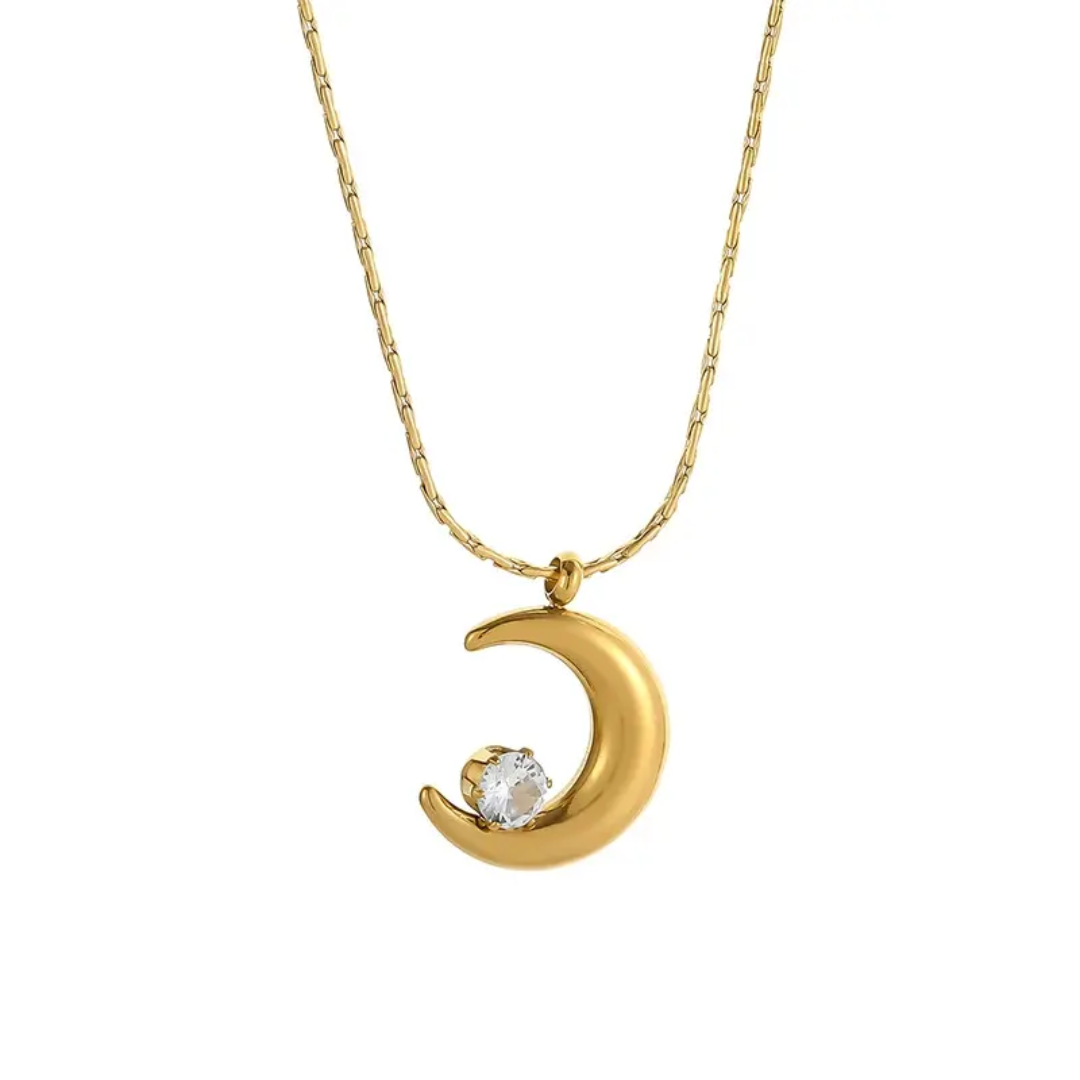 Ura Moon Diamond Necklace