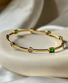 Fancy Coloured Stone Bangles