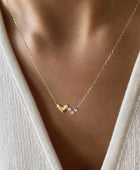 Segue Double Heart Diamond Necklace