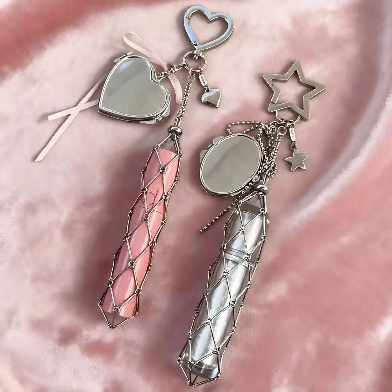 Soft Girlie Lipstick Holder Keychain