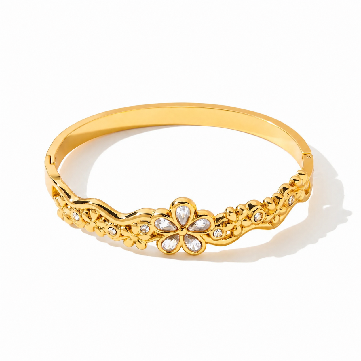 Daisy Flower Gold Cuff